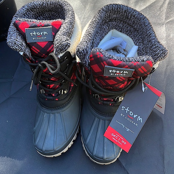 Cougar Waterproof Lace-up Boots w/Fleece Lining - Creek NWT - Picture 2 of 10